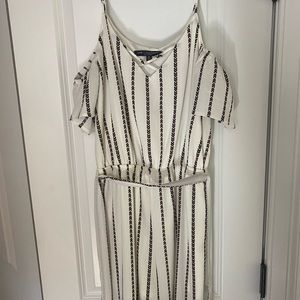 NWT White Striped Jumpsuit